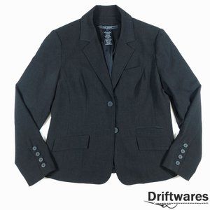 NOEL ASMAR UNIFORMS Womens Medium Dark Gray 2 Button Suit Jacket